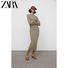 Zara ဒီဇိုင်းသစ် အကွဲ ဆင်ယင်မွမ်းမံခြင်း သိုးမွှေးထိုး ဂါဝန် 04331019832