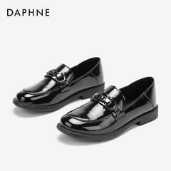 Daphne 2020 နွေဦး ဒီဇိုင်းသစ် အမျိုးသမီးဖိနပ် ဗြိတိန်စတိုင် ပေါ့ပေါ့ပါးပါး အပါး Loafers ရှေးရိုးရာစတိုင် ထိပ်ဝိုင်း ဆေးသုတ်သားရေ ဖိနပ်