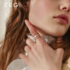 zengliu Multilayer ကျယ်ပြန့်ခေါက်ဆွဲ လက်စွပ် အမျိုးသမီး အလှဆင်ပစ္စည်း ဒီရေကျ လက်ညှိုး အပေါက်ဖွင့် လက်စွပ် ခေတ်ဆန် ပုဂ္ဂိုလ် ချဲ့ထွင်ခြင်း ဆင်ယင်မွမ်းမံခြင်း တက် Give