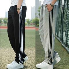 နွေဦးရာသီ Sweatpants အမျိုးသား ပေါ့ပေါ့ပါးပါး ဘောင်းဘီရှည် ခေတ်မှီ အမျိုးသား ဘောင်းဘီ နွေရာသီ ဝါဂွမ်းပါးလွှာအပိုင်း တည့်ပွ အပွ ပေါင်း Hypertrophy ဆိုဒ် ဝေဘောင်းဘီ