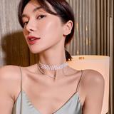 သစ်တော စီးရီး အပျိုစင် နှလုံး choker လည်ပတ် လည်ပင်း ကွင်းကြိုး ဇာ ညှပ်ရိုး ကွင်းကြိုး စူပါနတ်သမီး ချိုသော လည်ပင်း ပါ လည်ပင်း အလှဆင်ပစ္စည်း ဆွဲကြိုး အမျိုးသမီး