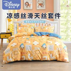 အသက်ရှင်သော အကြံပေး Disney 60% Tencel လေးစုံတွဲ ဖန် ယူရစ်အက်ဆစ် အနက် သိပ္ပံနှင့်နည်းပညာ နွေရာသီ လေဝင်လေထွက် ဒီဇိုင်း ပစ္စည်းအသစ်