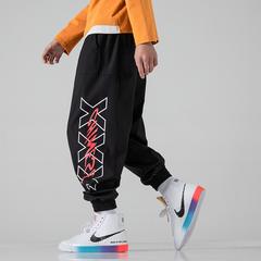 ဖက်တီး Sweatpants အမျိုးသား ခြေရှုံ့ မြင့်မားသောလမ်း ins ဒီရေအမှတ်တံဆိပ် အမေရိကန် လမ်း တစ်ဦးကသေးငယ်တဲ့လူနည်းစု ဒီဇိုင်း အာရုံ နွေရာသီ Ruffian ရွှဲဂျောင် ကိုးအချက်များ ဘောင်းဘီ