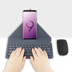 ဘလူးတုသ် keyboard ကို Samsung က note9 8/7 5/6 လက်ကိုင်ဖုန်း keyboard ကို အမှု အခွံ နဂါးငွေ့တန်း s10 s10 s9 S8 s7 S6 S5 အလင်း သာမန်ထက် မော်ဒယ် A9 ကြယ် keyboard ကို သားရေ ကြွက်